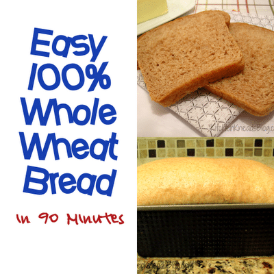 Easy 100% Whole Wheat Bread