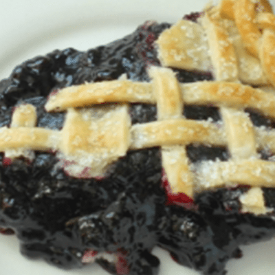 Plaid Blueberry Pie